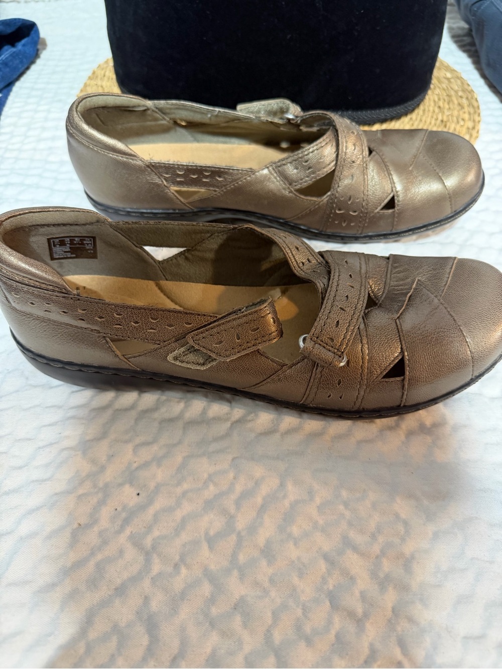 Comfort Step Women's Slip-On Mary Jane Shoes - Metallic Bronze